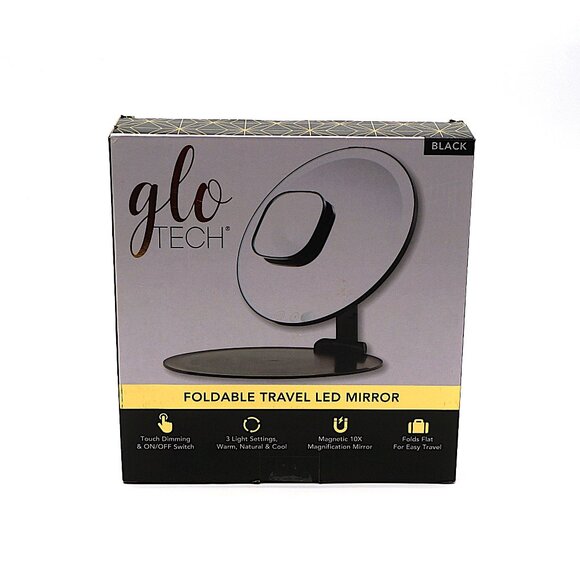 Glo Tech LED Accessories - Glo Tech LED Travel Mirror Foldable Compact Lighted NEW Open Box
